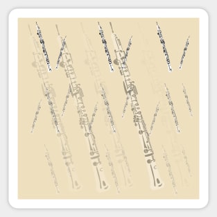 Oboe Pattern in Creme Sticker